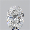Natural Diamond 0.70 Carats, Oval with  Cut, F Color, VS2 Clarity and Certified by GIA