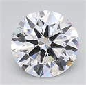 Lab Grown Diamond 2.07 Carats, Round with Ideal Cut, D Color, VVS1 Clarity and Certified by IGI