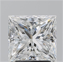 Natural Diamond 2.51 Carats, Princess with  Cut, F Color, VVS2 Clarity and Certified by GIA