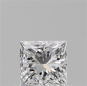 Picture of Natural Diamond 0.61 Carats, Princess with  Cut, E Color, VS2 Clarity and Certified by GIA