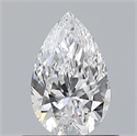 Natural Diamond 0.58 Carats, Pear with  Cut, D Color, FL Clarity and Certified by GIA