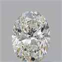 Natural Diamond 0.53 Carats, Oval with  Cut, H Color, VVS2 Clarity and Certified by GIA