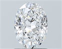 Natural Diamond 0.91 Carats, Oval with  Cut, D Color, VS2 Clarity and Certified by GIA