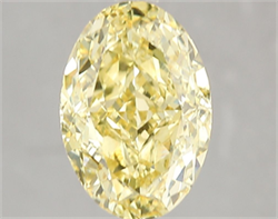 Picture of Lab Grown Diamond 3.03 Carats, Oval with  Cut, Fancy Intense Yellow Color, VS2 Clarity and Certified by IGI