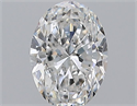 Natural Diamond 0.90 Carats, Oval with  Cut, E Color, SI1 Clarity and Certified by GIA