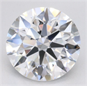 Lab Grown Diamond 4.18 Carats, Round with Excellent Cut, D Color, IF Clarity and Certified by GIA
