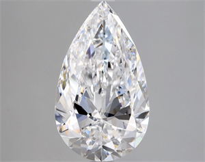 Picture of Natural Diamond 2.50 Carats, Pear with  Cut, D Color, IF Clarity and Certified by GIA