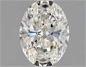 Natural Diamond 0.56 Carats, Oval with  Cut, H Color, SI1 Clarity and Certified by GIA
