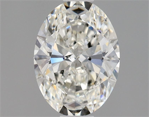 Picture of Natural Diamond 0.56 Carats, Oval with  Cut, H Color, SI1 Clarity and Certified by GIA