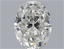 Natural Diamond 1.51 Carats, Oval with  Cut, H Color, SI1 Clarity and Certified by GIA
