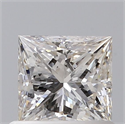 Natural Diamond 0.73 Carats, Princess with  Cut, I Color, SI1 Clarity and Certified by GIA