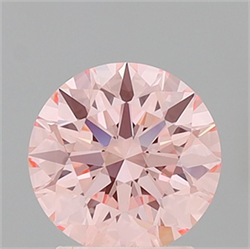 Picture of Lab Grown Diamond 2.08 Carats, Round with Ideal Cut, Fancy Vivid Pink Color, VVS2 Clarity and Certified by IGI