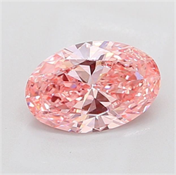 Picture of Lab Grown Diamond 1.78 Carats, Oval with  Cut, Fancy Vivid Pink Color, VS1 Clarity and Certified by IGI