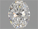 Natural Diamond 0.50 Carats, Oval with  Cut, E Color, VVS2 Clarity and Certified by GIA