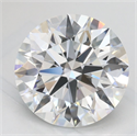 Lab Grown Diamond 3.06 Carats, Round with Excellent Cut, D Color, VVS1 Clarity and Certified by GIA