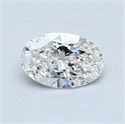 Natural Diamond 0.60 Carats, Oval with  Cut, F Color, VS1 Clarity and Certified by GIA