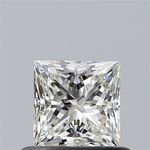 Picture of Natural Diamond 0.54 Carats, Princess with  Cut, J Color, SI1 Clarity and Certified by GIA