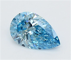 Picture of Lab Grown Diamond 1.20 Carats, Pear with  Cut, Fancy Vivid Blue Color, VVS2 Clarity and Certified by IGI