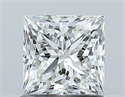 Natural Diamond 1.00 Carats, Princess with  Cut, H Color, VS1 Clarity and Certified by GIA