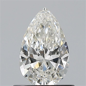 Picture of Natural Diamond 0.56 Carats, Pear with  Cut, H Color, IF Clarity and Certified by GIA