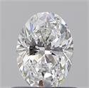 Natural Diamond 0.52 Carats, Oval with  Cut, D Color, VVS2 Clarity and Certified by GIA
