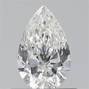 Picture of Natural Diamond 0.53 Carats, Pear with  Cut, G Color, IF Clarity and Certified by GIA