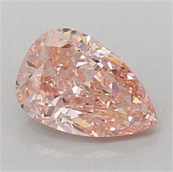 Picture of Lab Grown Diamond 1.54 Carats, Pear with  Cut, Fancy Vivid Pink Color, VS1 Clarity and Certified by IGI