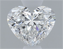 Natural Diamond 0.40 Carats, Heart with  Cut, F Color, VS1 Clarity and Certified by GIA
