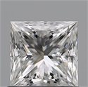 Natural Diamond 0.70 Carats, Princess with  Cut, F Color, VVS1 Clarity and Certified by GIA