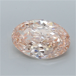 Picture of Lab Grown Diamond 7.06 Carats, Oval with  Cut, Fancy Vivid Pink Color, VVS2 Clarity and Certified by IGI
