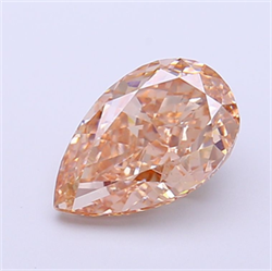 Picture of Lab Grown Diamond 2.51 Carats, Pear with  Cut, Fancy Light Brown Color, VS2 Clarity and Certified by IGI