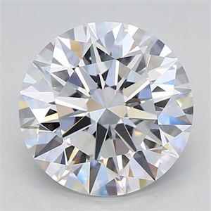 Picture of Lab Grown Diamond 3.97 Carats, Round with Excellent Cut, D Color, IF Clarity and Certified by GIA