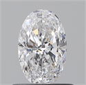 Natural Diamond 0.67 Carats, Oval with  Cut, D Color, SI2 Clarity and Certified by GIA
