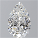 Natural Diamond 6.12 Carats, Pear with  Cut, F Color, VS2 Clarity and Certified by GIA