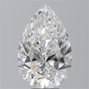 Picture of Natural Diamond 6.12 Carats, Pear with  Cut, F Color, VS2 Clarity and Certified by GIA
