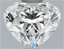 Natural Diamond 1.50 Carats, Heart with  Cut, H Color, IF Clarity and Certified by IGI