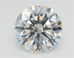 Picture of Lab Grown Diamond 3.02 Carats, Round with Excellent Cut, E Color, VS2 Clarity and Certified by GIA