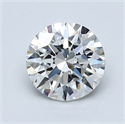 Natural Diamond 1.01 Carats, Round with Excellent Cut, H Color, VVS2 Clarity and Certified by GIA