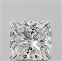 Natural Diamond 1.51 Carats, Princess with  Cut, H Color, SI1 Clarity and Certified by GIA