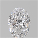 Natural Diamond 0.50 Carats, Oval with  Cut, D Color, VVS1 Clarity and Certified by GIA