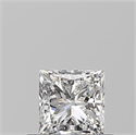 Natural Diamond 0.50 Carats, Princess with  Cut, F Color, VVS1 Clarity and Certified by GIA
