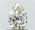 Natural Diamond 0.50 Carats, Pear with  Cut, J Color, IF Clarity and Certified by IGI