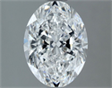 Natural Diamond 1.50 Carats, Oval with  Cut, D Color, VS1 Clarity and Certified by GIA