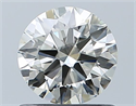 Natural Diamond 0.73 Carats, Round with Excellent Cut, I Color, VVS2 Clarity and Certified by IGI