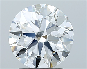 Picture of Natural Diamond 2.07 Carats, Round with Excellent Cut, E Color, VVS1 Clarity and Certified by GIA