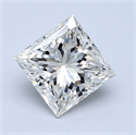 Natural Diamond 1.51 Carats, Princess with  Cut, H Color, VS1 Clarity and Certified by GIA