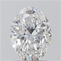 Natural Diamond 1.01 Carats, Oval with  Cut, D Color, SI1 Clarity and Certified by GIA