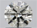 Natural Diamond 0.90 Carats, Round with Excellent Cut, J Color, SI1 Clarity and Certified by IGI