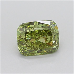 Picture of Lab Grown Diamond 1.91 Carats, CUSHION MODIFIED with  Cut, Fancy Vivid Green Color, VS1 Clarity and Certified by IGI