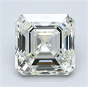 Natural Diamond 2.49 Carats, Asscher with  Cut, K Color, VS1 Clarity and Certified by GIA